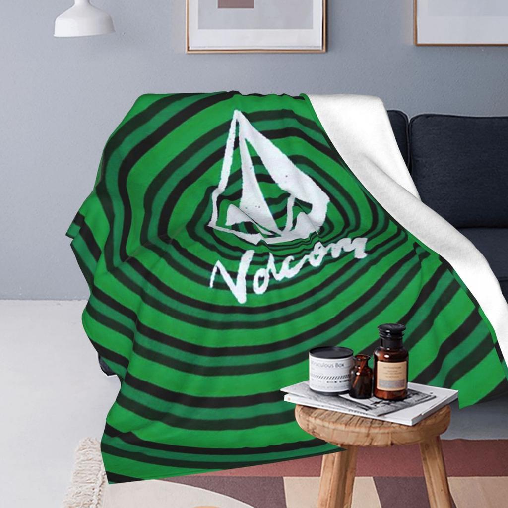 V-Volcom Logo Blanket Soft Warm Flannel Throw Blanket Bedding for Bed Travel Home Sofa