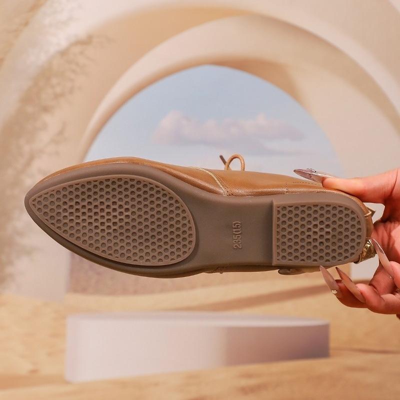 Fashion Lace Up Women's Pointed Toe Flats Shoes 2025 Autumn New Fashion Sneaker Designer Retro Classical Cozy Shoes Running Zapatillas