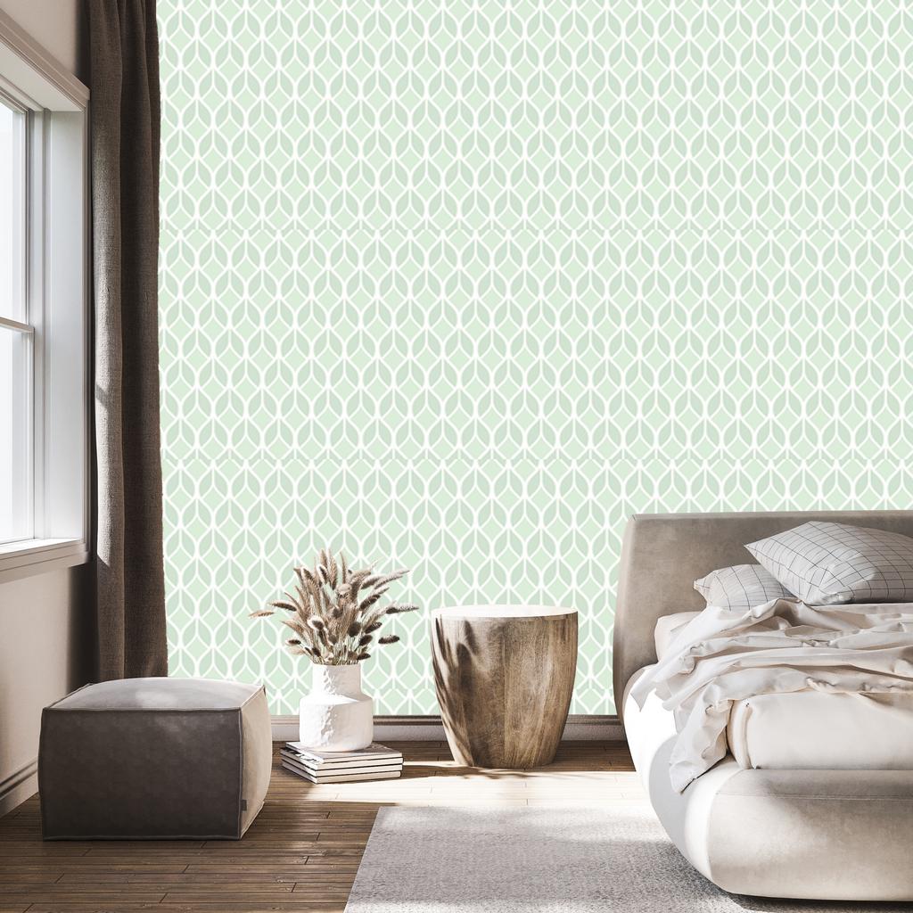 Geometric Leaves Wallpaper for Living Room and Bedroom 50x1000