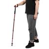 Outdoor Aluminium Alloy Suspension T Handle Trekking Pole Walking Stick for Climbing Camping(red )