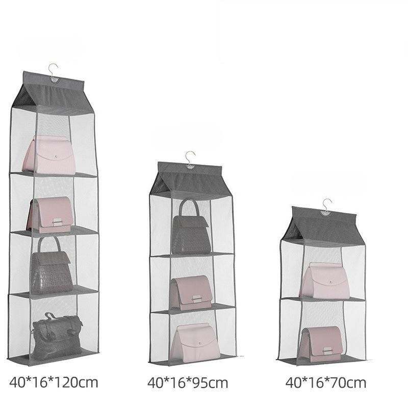 Dust-proof Multi-Layered Fabric Wall-Mounted Dormi Storage Ra Bag Hanging Organizer Closet Storage Bag for Bedroom Organization