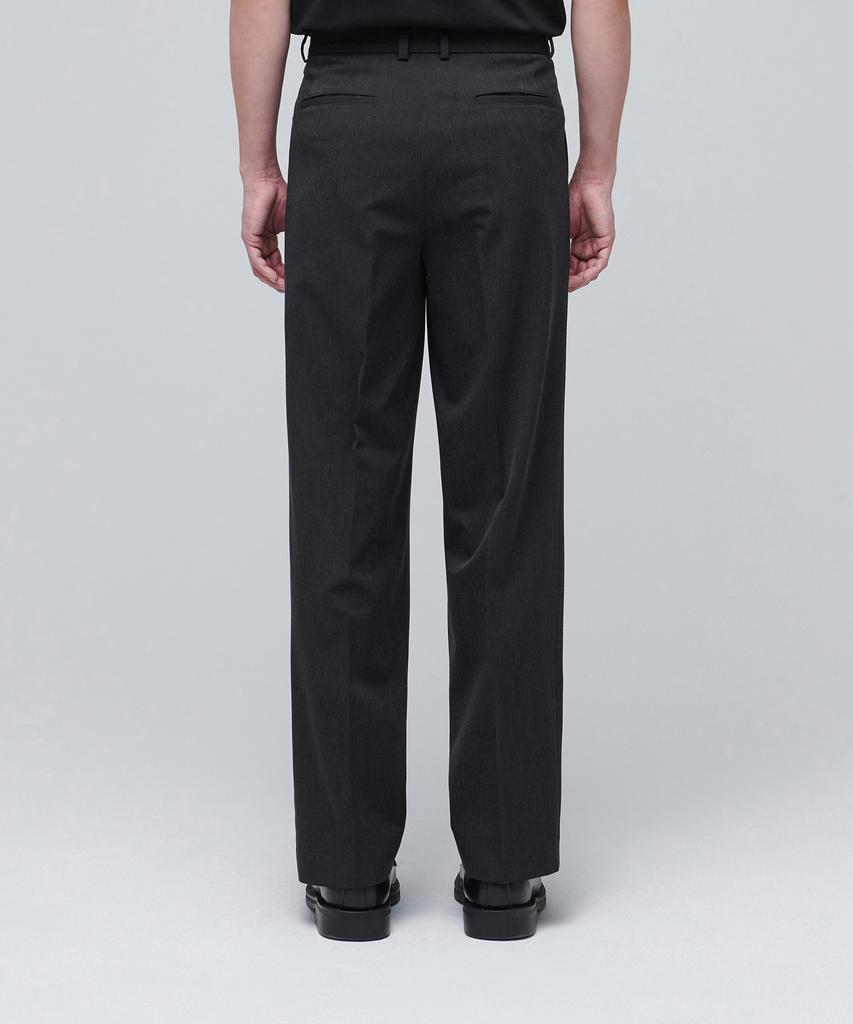 MUSINSA STANDARD Real Wide Belted Slacks [Charcoal Gray]