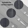 200 Pc Zipper Repair Kit #3 #5 #8, Silver and White Detachable Sliders, Stop Clips and Replacement Pulls for Coats Luggage Boxes