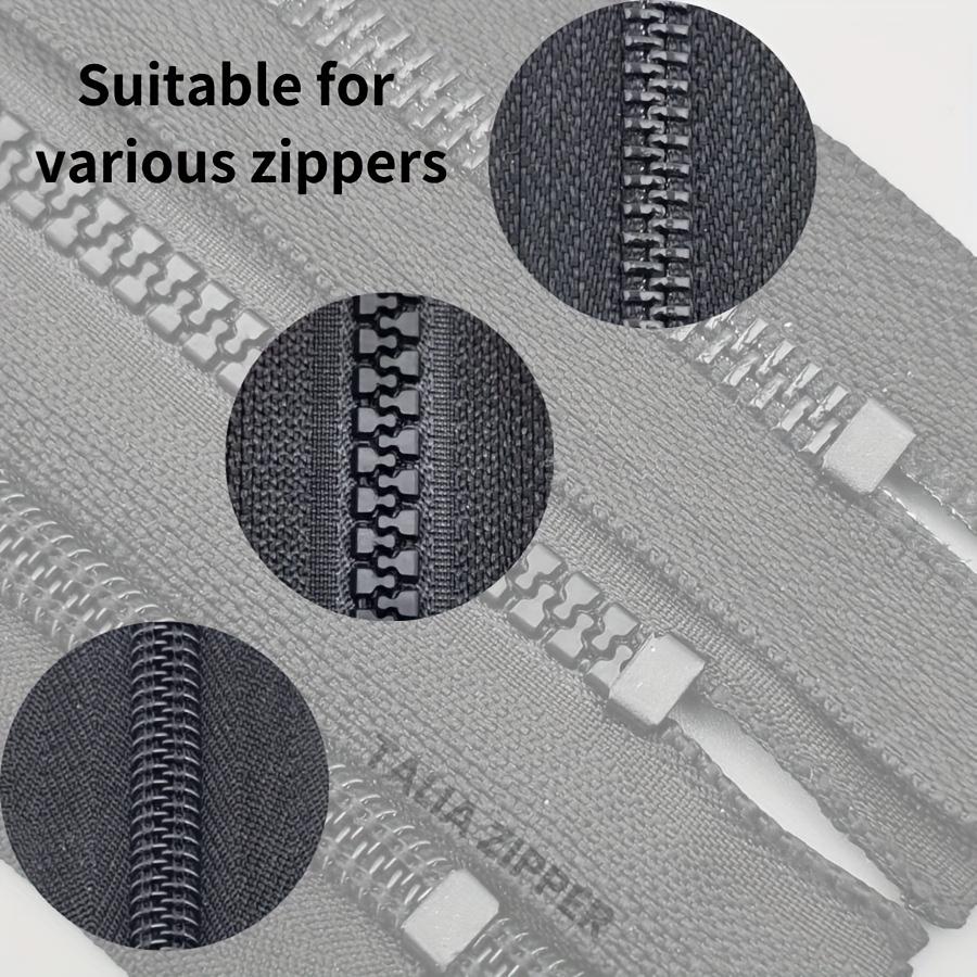 200 Pc Zipper Repair Kit #3 #5 #8, Silver and White Detachable Sliders, Stop Clips and Replacement Pulls for Coats Luggage Boxes