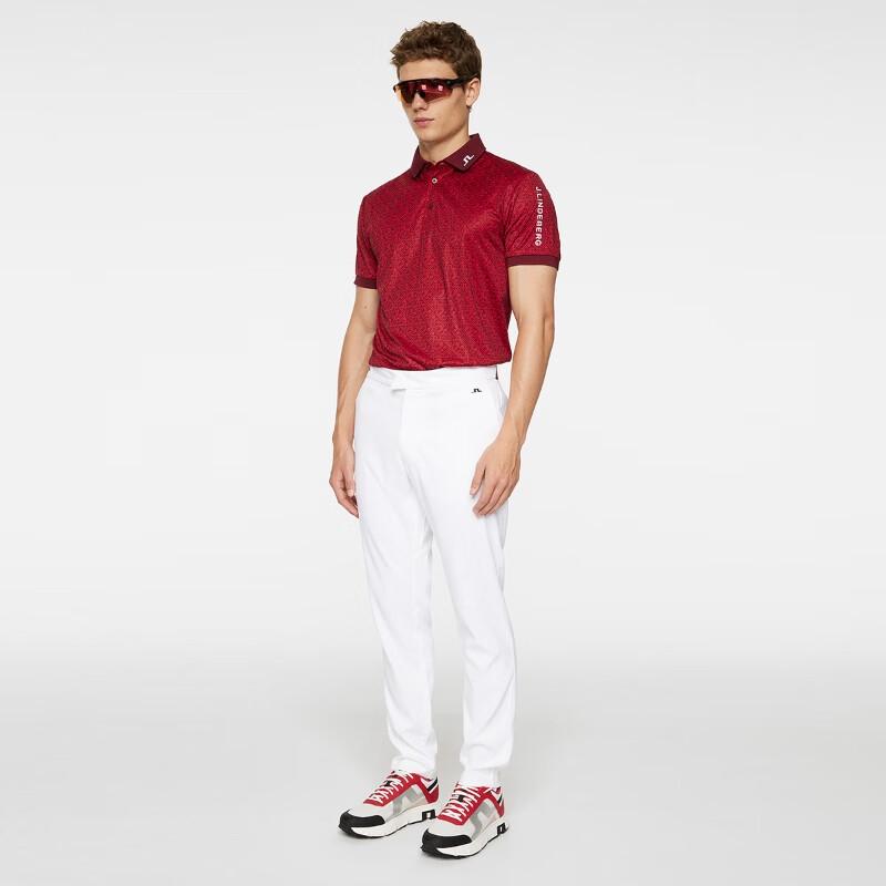 J.LINDEBERG Men's Golf Print Polo Shirt