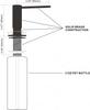 Matte Black Kitchen Sink Soap Dispenser, Press-Type, 500ml Capacity, Brass-Plated Threaded Tube