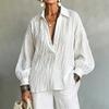Women's Casual V-Neck Long Sleeve Top for Everyday Wear