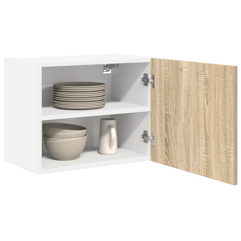 Hanging Cabinet 2 pcs Sonoma Oak & White 50 x 31 x 40 cm