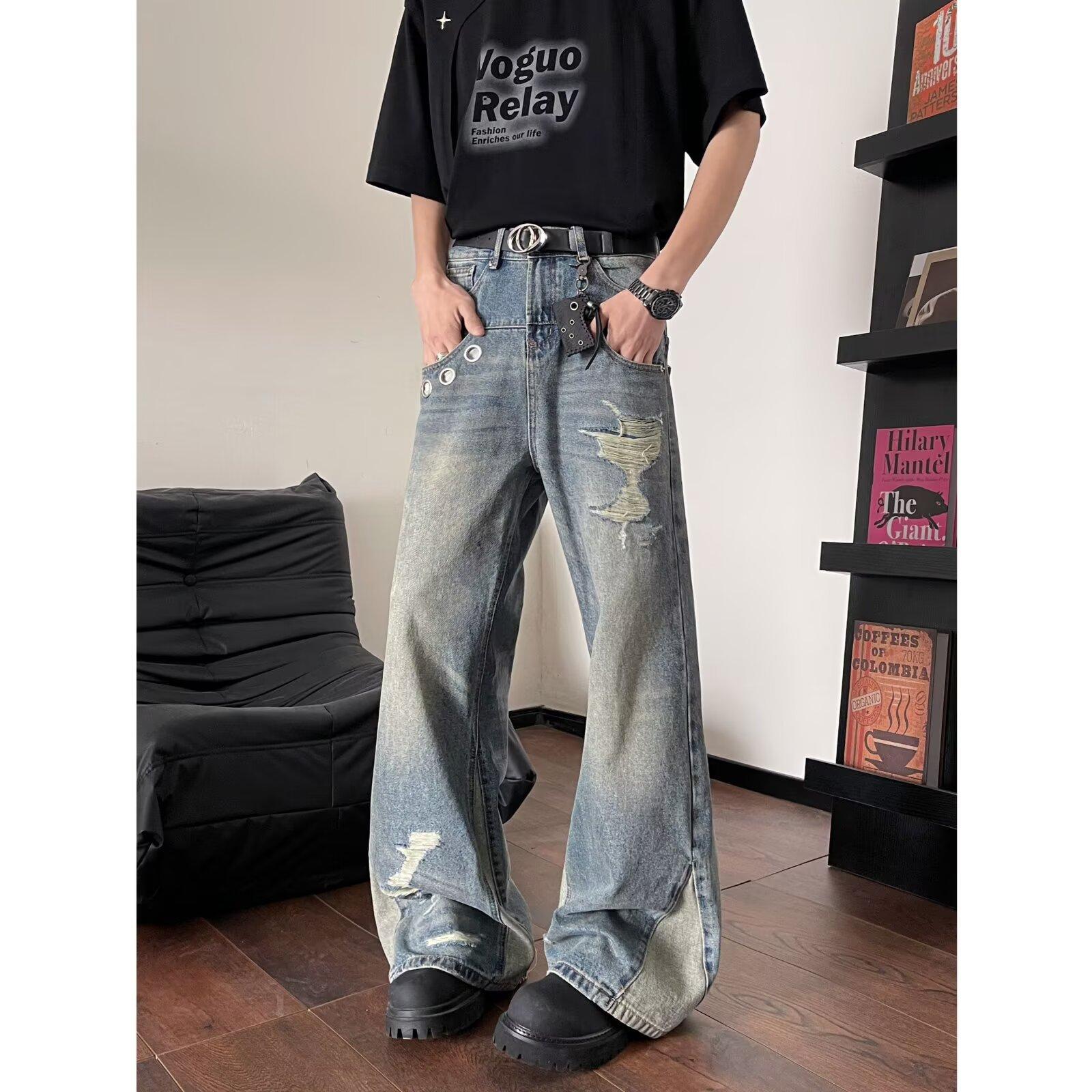 Джинсовые шорты для пар JYL Винтажные камуфляжные Карго Прямые Широкие Повседневные Семиточечные M детские розовый