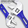 Professional 6/8inch Adjustable Wrenches with Expanded Jaw Opening, Precisions Metric/SAE Indicators for Easy Use