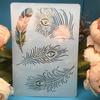 29*21cm A4 Peacock Feather DIY Craft Layering Stencils Painting Scrapbooking Stamping Embossing Album Paper Card Template