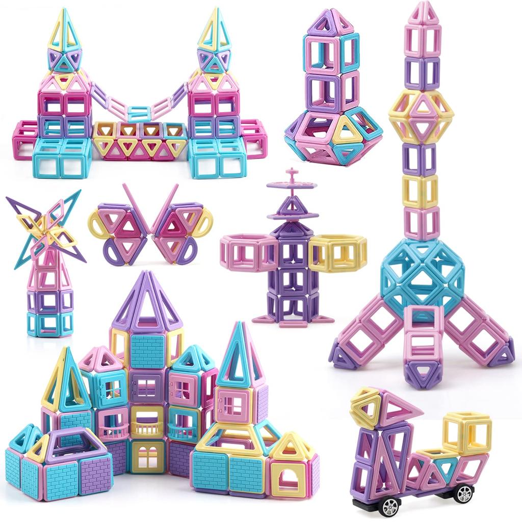 AMYCOOL 172PCS Magnetic Blocks Girls Magnetic Toys Magnetic Educational Toys Boys Magnetic Toys Building Blocks Toys Popular Cute 3D Puzzle Magnetic