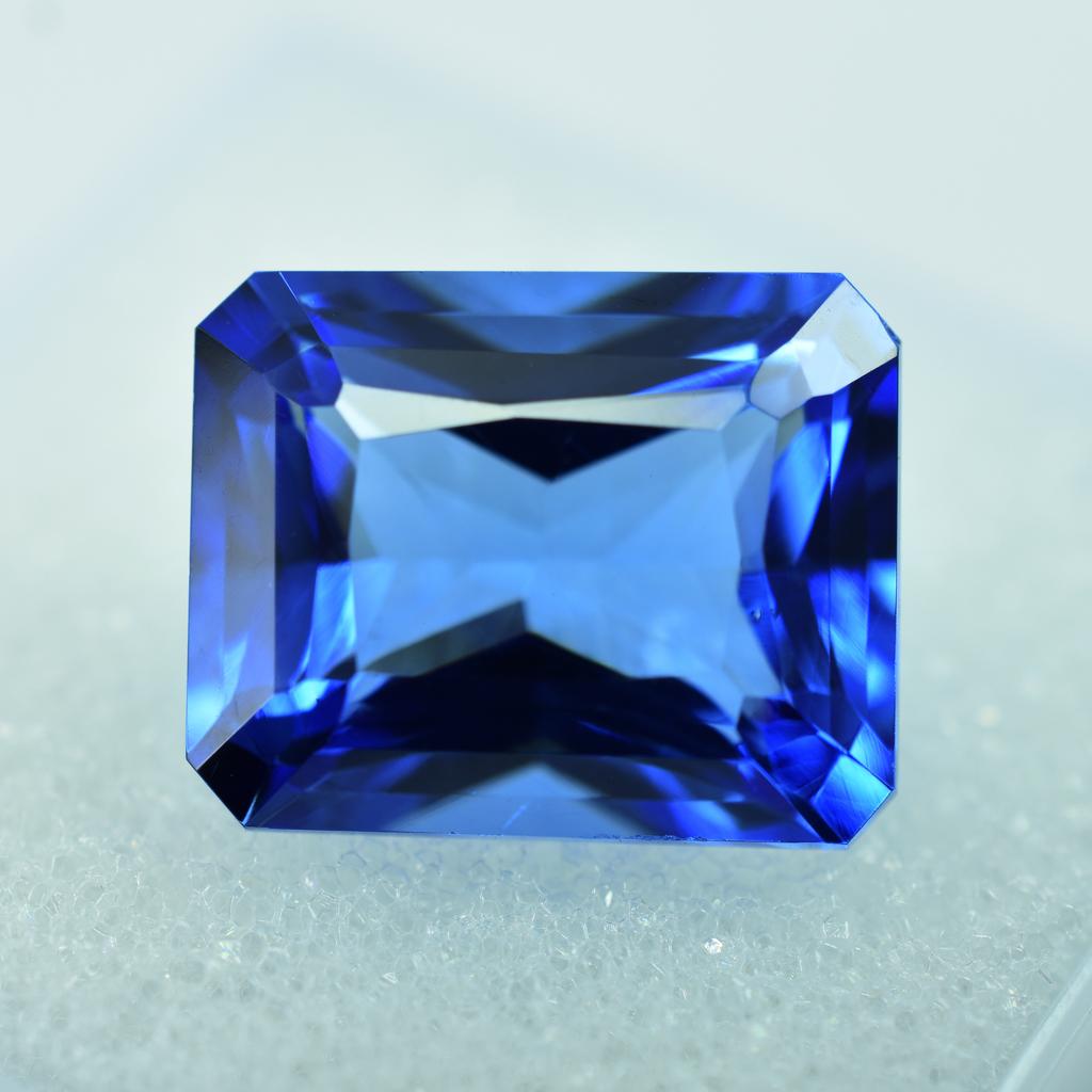 10 Ct Natural Blue Sapphire Gemstone Loose Emerald Shape