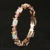 Imitation Opal Eternal Glow Ring Radiant Oval Faux Opal Infinite Love