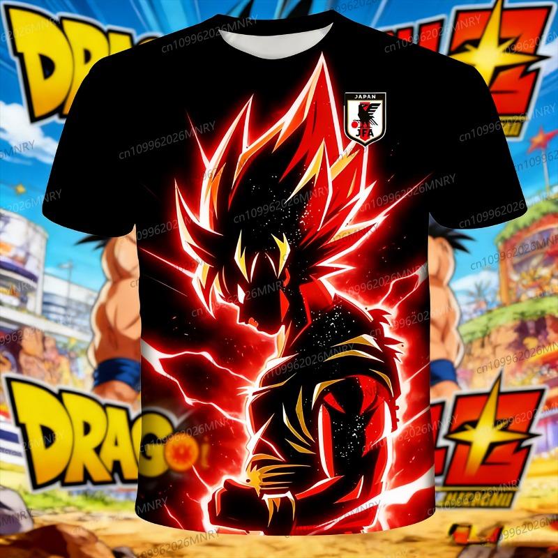 

Футболка Dragon Ball Мужская Оверсайз футболка Детские Топы Футболка Аниме Фигурки Сон Гоку Супер Сайян Летние Мужские Футболки Женская одежда S