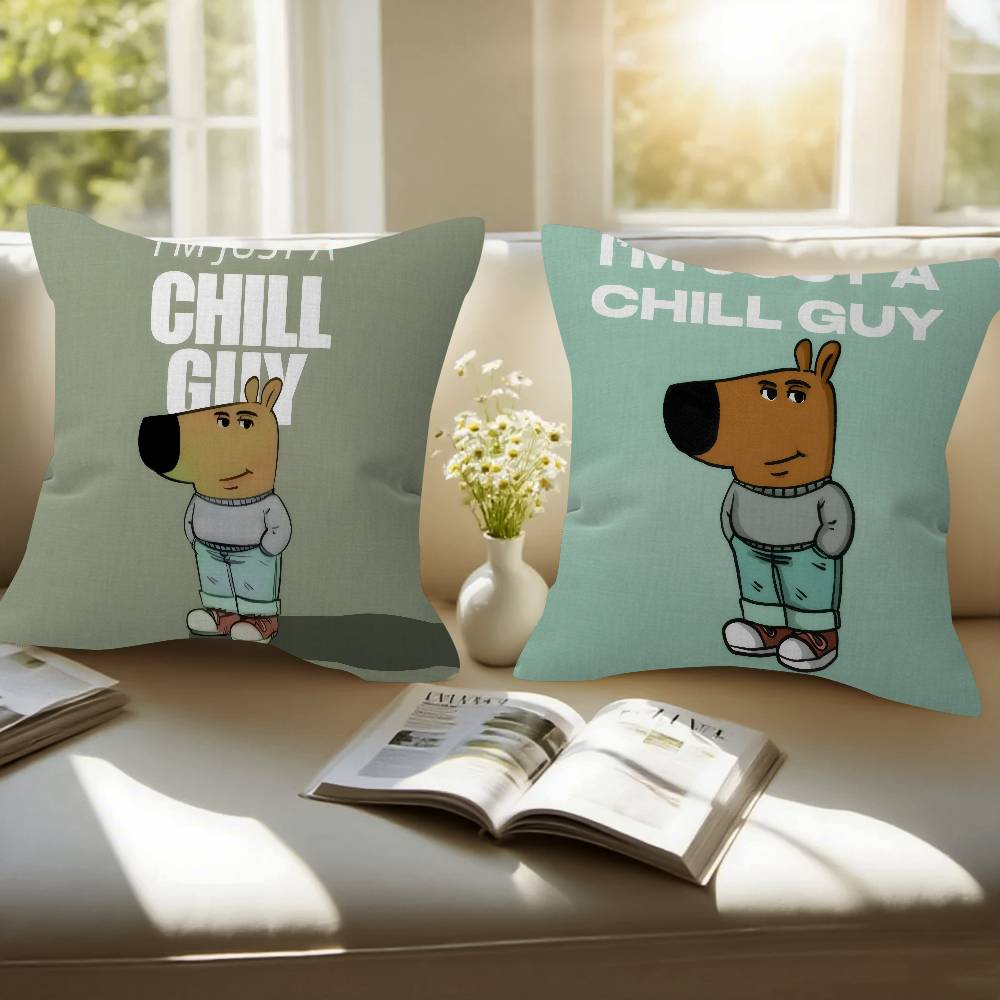 Anime Chill Fun Guys Cushion Cover Car Throw Pillow Case For Sofa Car Christmas Gift