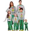 Set pigiama per la famiglia con stampa natalizia, vestiti per la casa, set per la famiglia con pantaloni e top a maniche lunghe