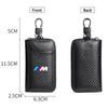 6x10cm Luxury Carbon Fibre Leather Car Key Bag Access Card Storage Case For BMW M M3 M5 X1 X3 X5 X6 E46 E39 E36 E60 Accessories