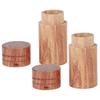 10Pcs Wooden Essential Oil Cylinder Box Storage Bottle Container Travelling Carrier Case2.9cm Outer Diameter