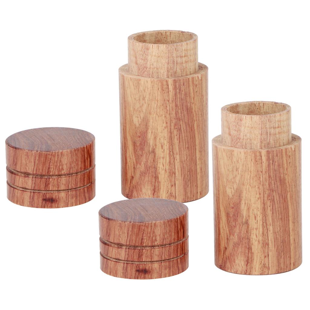 10Pcs Wooden Essential Oil Cylinder Box Storage Bottle Container Travelling Carrier Case2.9cm Outer Diameter