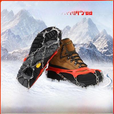10-Tooth Stainless Steel Anti-Slip Crampons for Snow and Ice - Outdoor Mountaineering Shoe Spikes