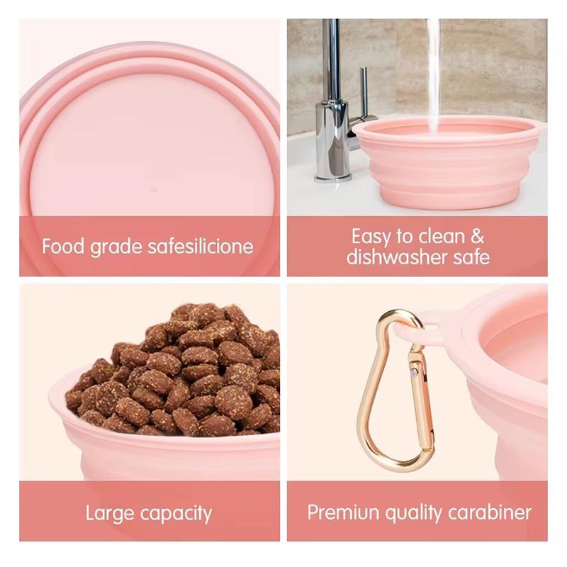 Silicone Collapsible Pet Bowl Portable Foldable Dog Travel Bowl Outdoor Hiking Camping Water Food Feeding Dish For Cat Dogs