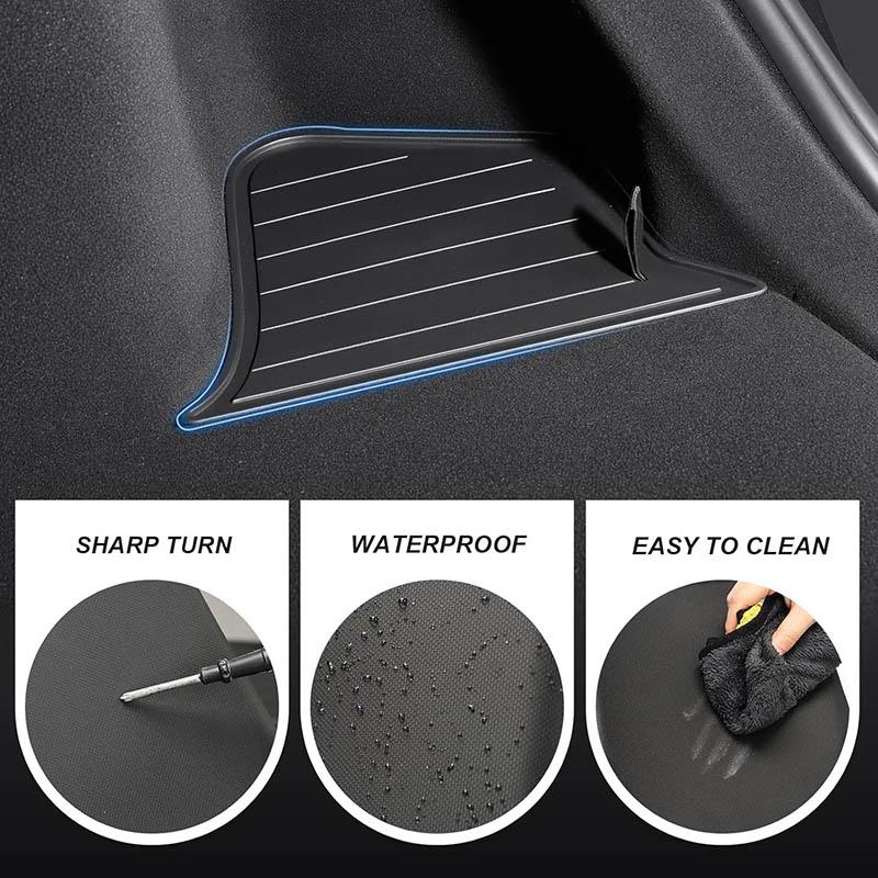 For Tesla Model Y Juniper 2026 Storage Organizer Accessories Rear Trunk Side Box Center Console Box Cup Wireless Charge Mat 2025