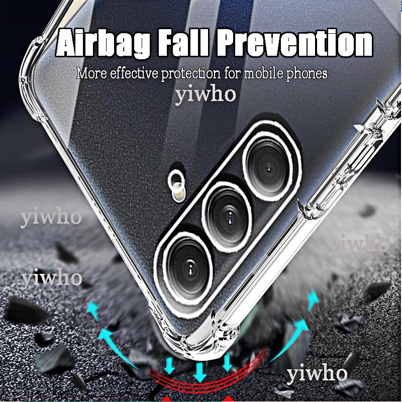 Transparente Handyhülle für Samsung Galaxy M55 M15 5G M54 M34 M14 M05 Rückseite Schutzhülle Kameraobjektiv Weiche TPU-Hülle