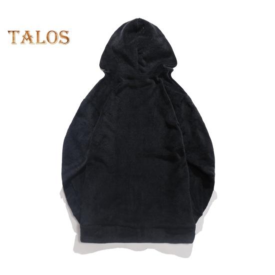 Herren Kapuzenpullover Herbst Winter Einfarbig Kordelzug Lange Ärmel Dicker Plüsch Mit Kapuze Locker Alltagskleidung Lässiges Sportoberteil