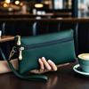 PU Leather Women's Long Wallet Soft Large Capacity Zipper Clutch Purse Multifunctional Wrist Strap Coin Purse Billfold Handbag