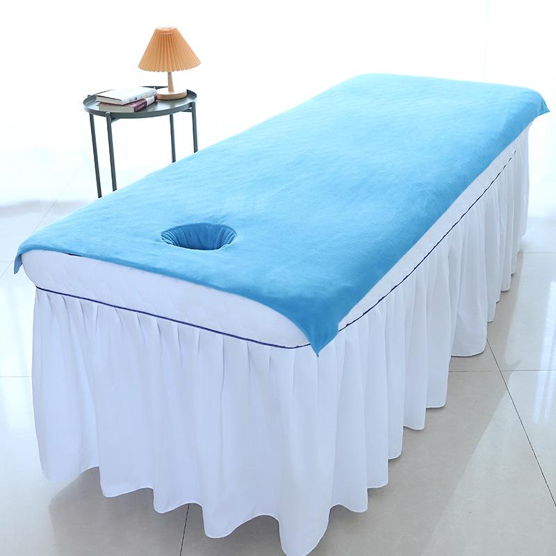 Custom Logo Beauty Salon Massage Bedspread with Face Hole