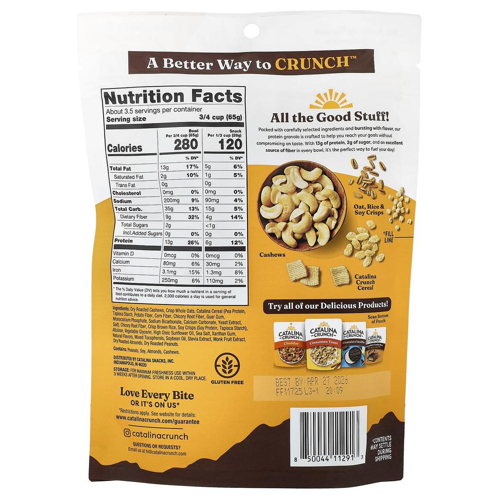 Catalina Crunch, Protein Granola, Honey Cashew, 8 oz (227 g)