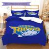 Povlečení s motivem Leeds Rhinos, Sada přikrývek Potah na přikrývku Povlak na polštář Domácí dárek k narozeninám (1 * povlak na peřinu + 2 * povlak na polštář, bez jádra)