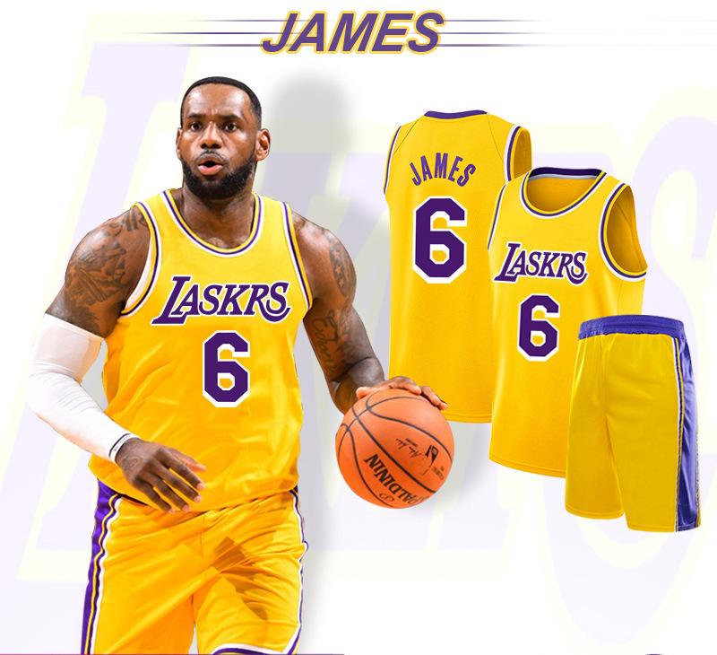 LeBron James No.6 Yellow basketball jersey 22