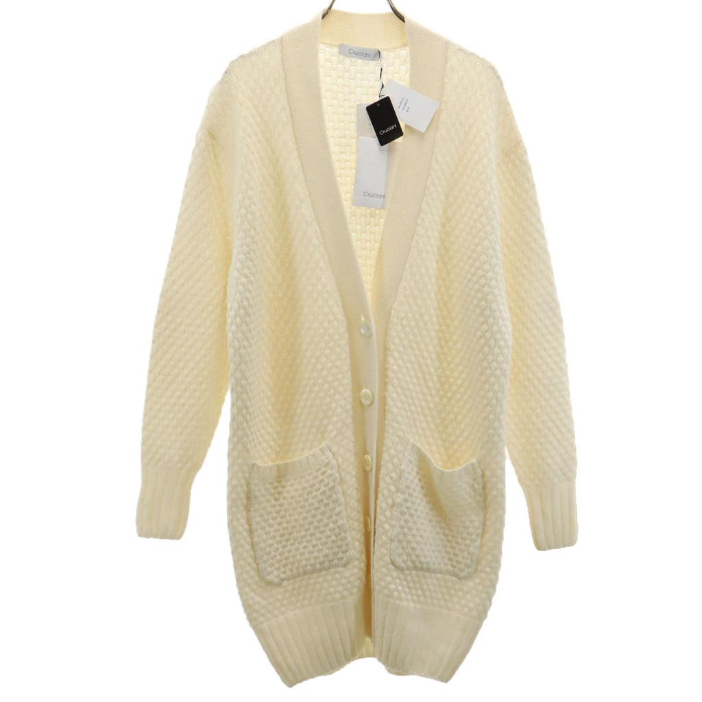 Unused CRUCIANI Made In Italy Cashmere Blend Long Sleeve V Neck Knit Cardigan Women Used