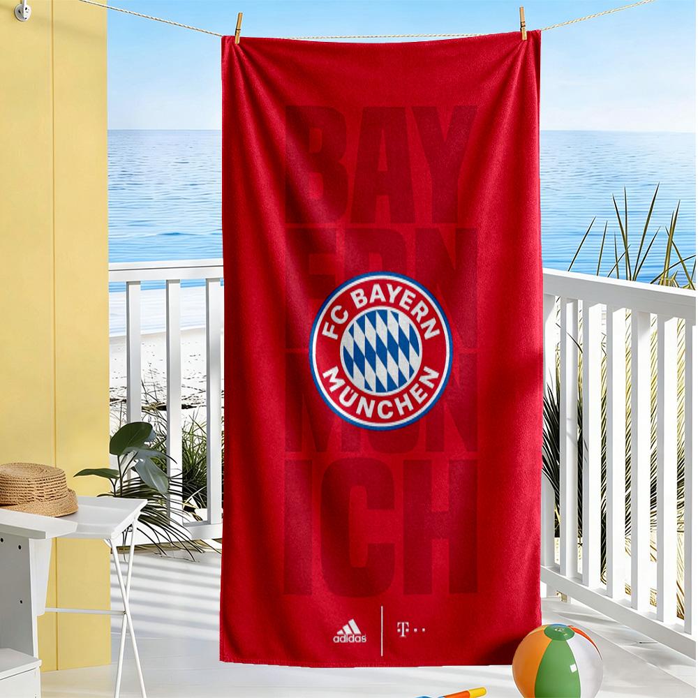 Fc Bayern Beach Towel Quick-Dry Soft Microfiber Comfortable Lightweight Perfect for Traveling Yoga Camping and Swimming