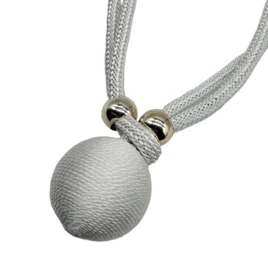 1 Pezzo Sganci tenda regolabile, Sgancio tenda in corda intrecciata con ciondolo a sfera, Supporto decorativo per tende per finestre di stanze, Tende