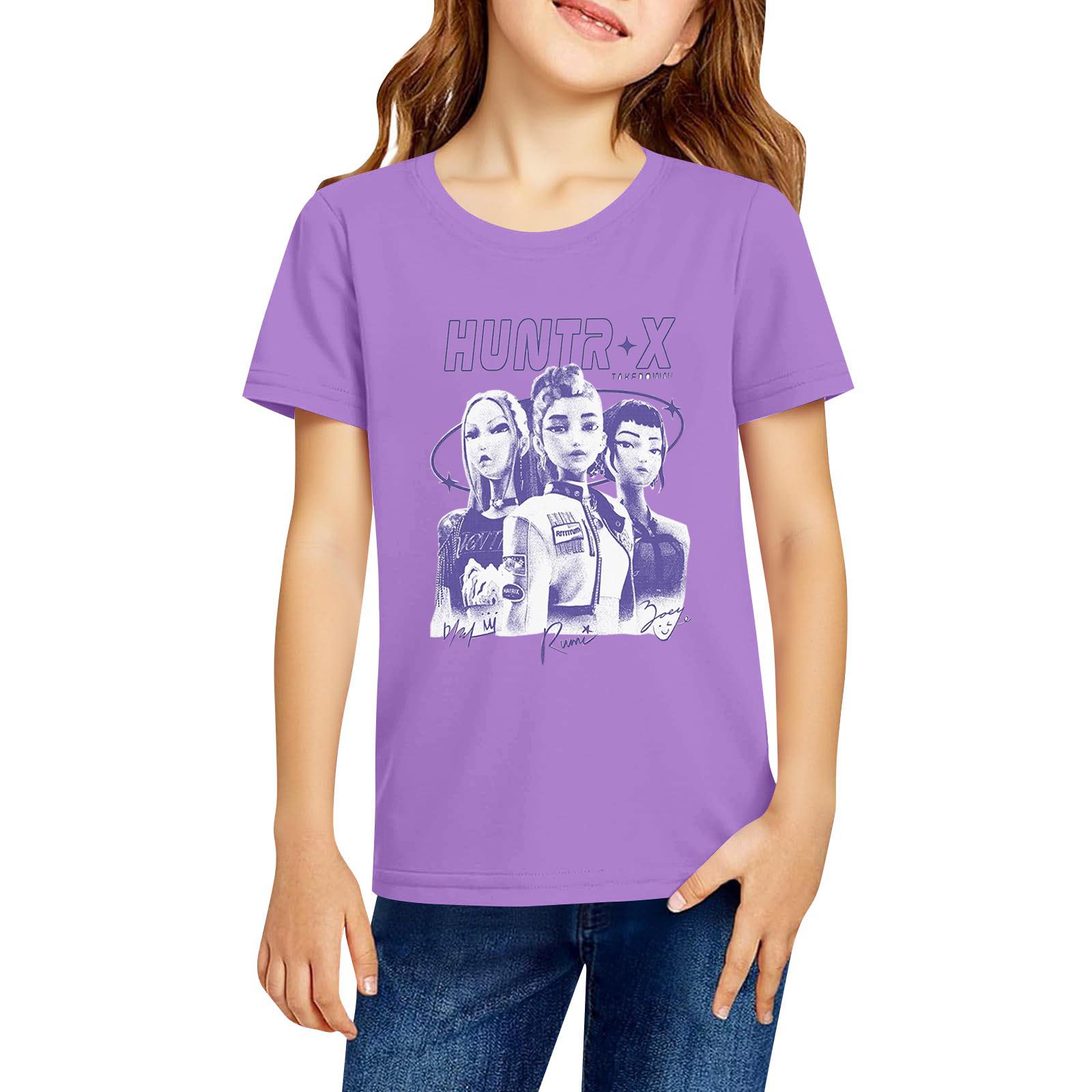 

Модная рабочая одежда с короткими рукавами и круглым вырезом, топы с принтом для детских летних топов 130