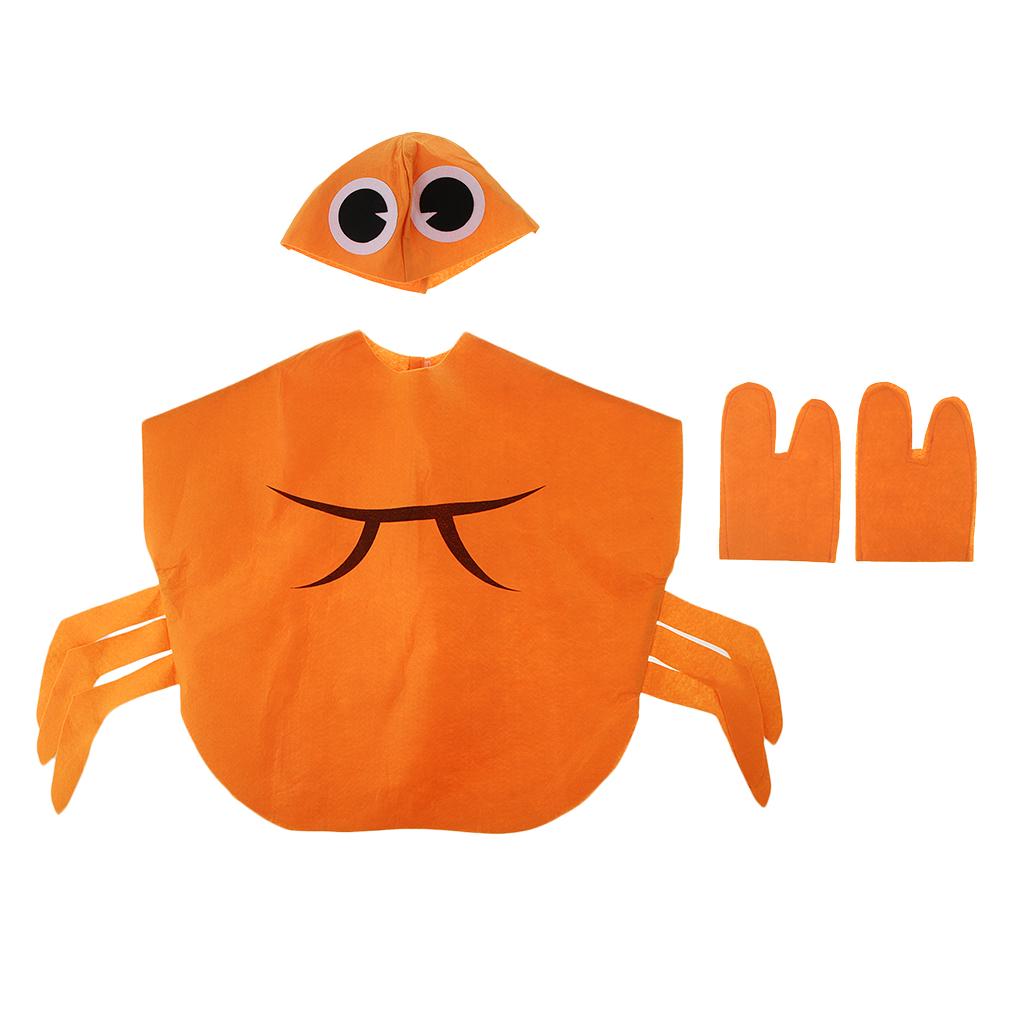 Buy Kids Crab Costume Nonwovens Fabric Animal Outfit Party Fancy Dress