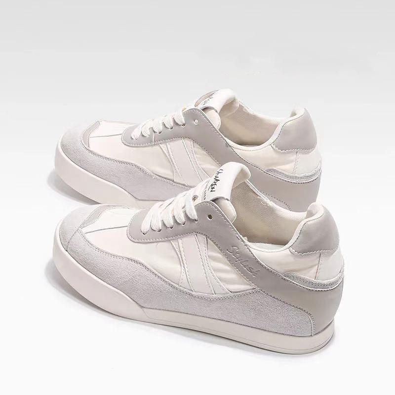 Blue sneakers women's new spring and summer platform German training shoes Waffle Forrest Gump shoes round head board shoes casual canvas shoes