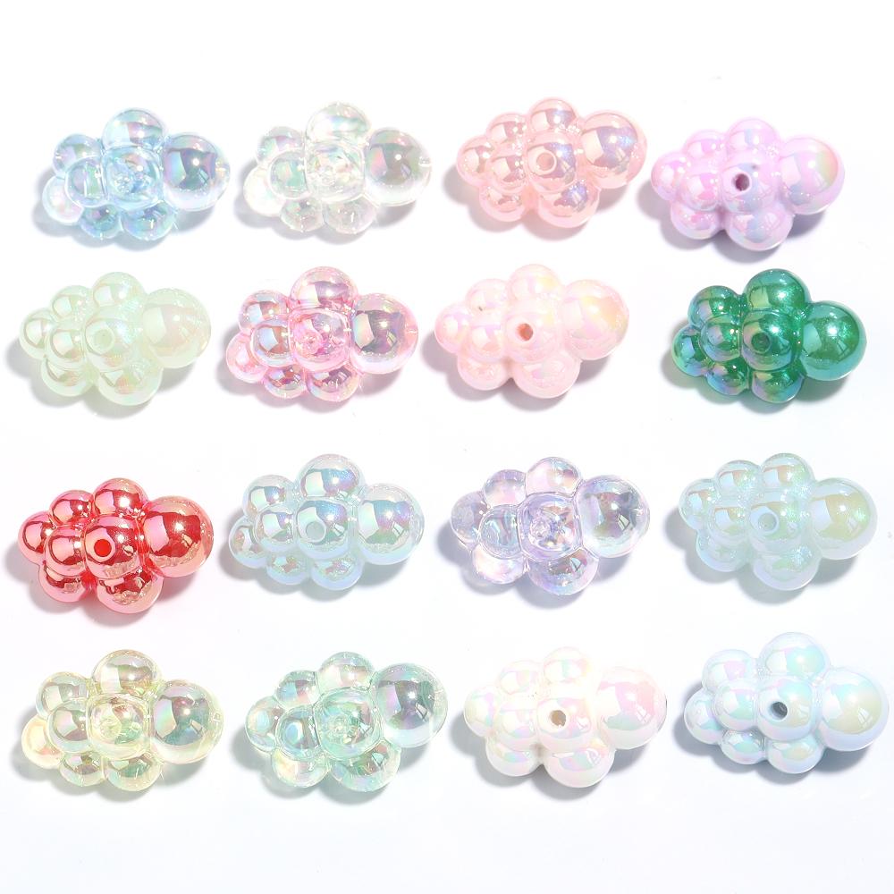 10pcs/lot Cloud Acrylic Beads Colorful Loose Spacer Beads For Jewelry Making DIY Necklace Bracelets Phone Key Chain Accessories