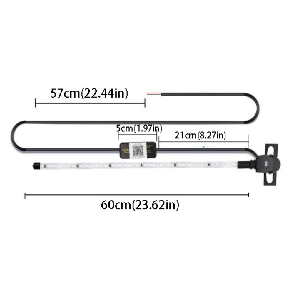 60CM Länge LED Peitschenleuchten 12V 24V Anhänger Pilotstange Licht LKW Umbau Licht Umgebautes Fahrzeug