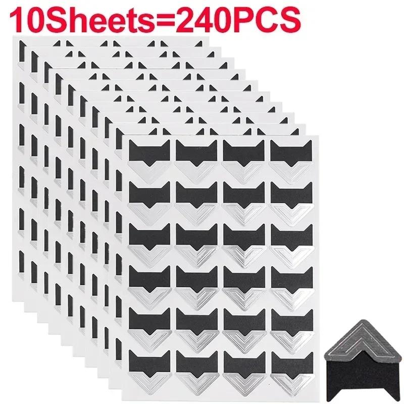 240/24PCS Corner Stickers DIY Vintage Corner Kraft Paper Stickers Scrapbook Self-Adhesive Photo Album Accessories Corner Sticker