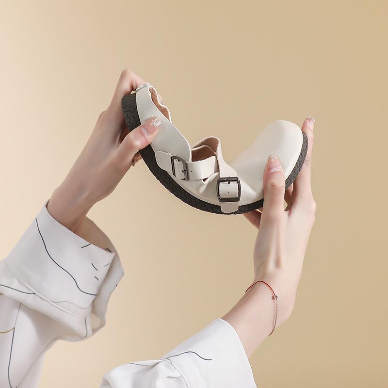 Uued kevadsuvised naiste sussid Mule vabaajajalatsid Muller Ümarpea lameda põhjaga disainiga kontorirõivad