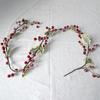 Xmas Berry Garland 1.2m Foam Iron Wire Lifelike Artificial Xmas Berry Vine for Holiday Home Decoration