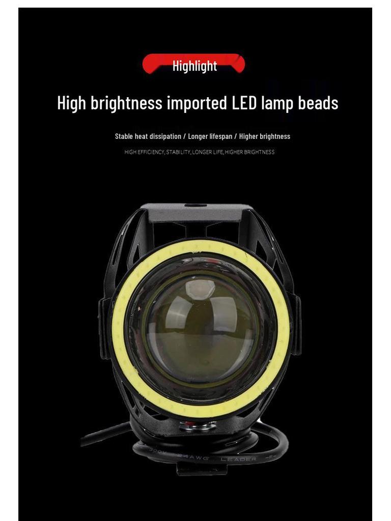 Super Bright U5 Motorcycle LED Flashing Spotlight Laser Cannon Headlight Transformer