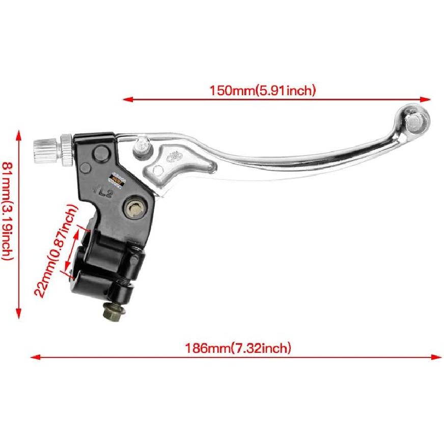 HIAORS Silver Left Right 7/8" 22Mm Clutch Brake Handle Levers Perch For XR80 XR100 CRF70 CRF70F CRF80 CRF100 XR200R CRF450R XR100 XR250 Xtreme 125Cc