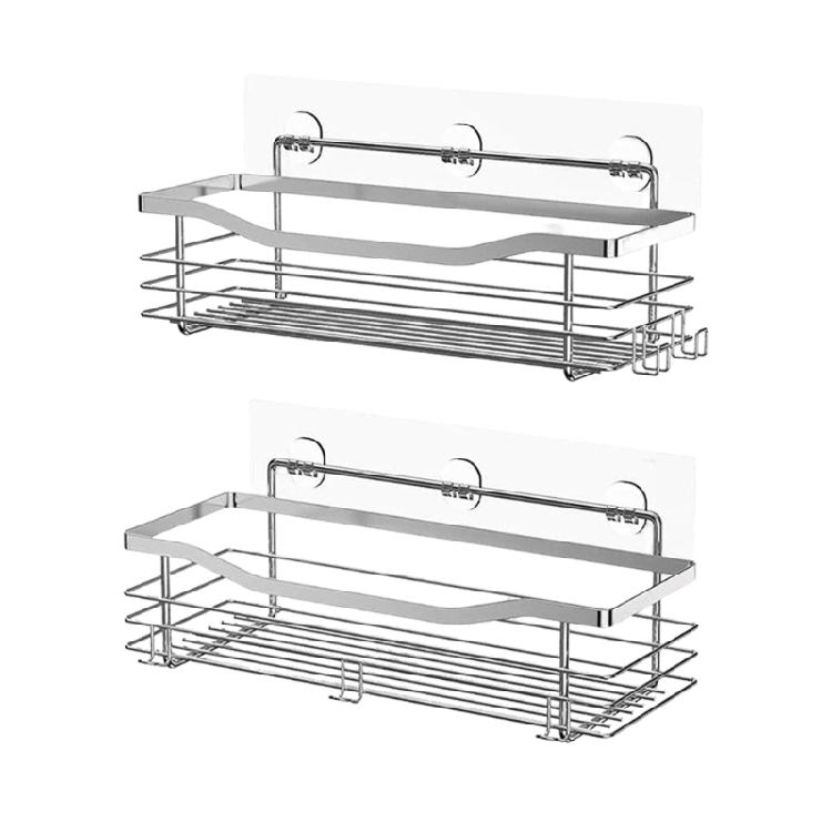 Praktische Duschhalterung Edelstahl Kleberegale für Badezimmerorganisation Rostfrei und Platzsparendes Design