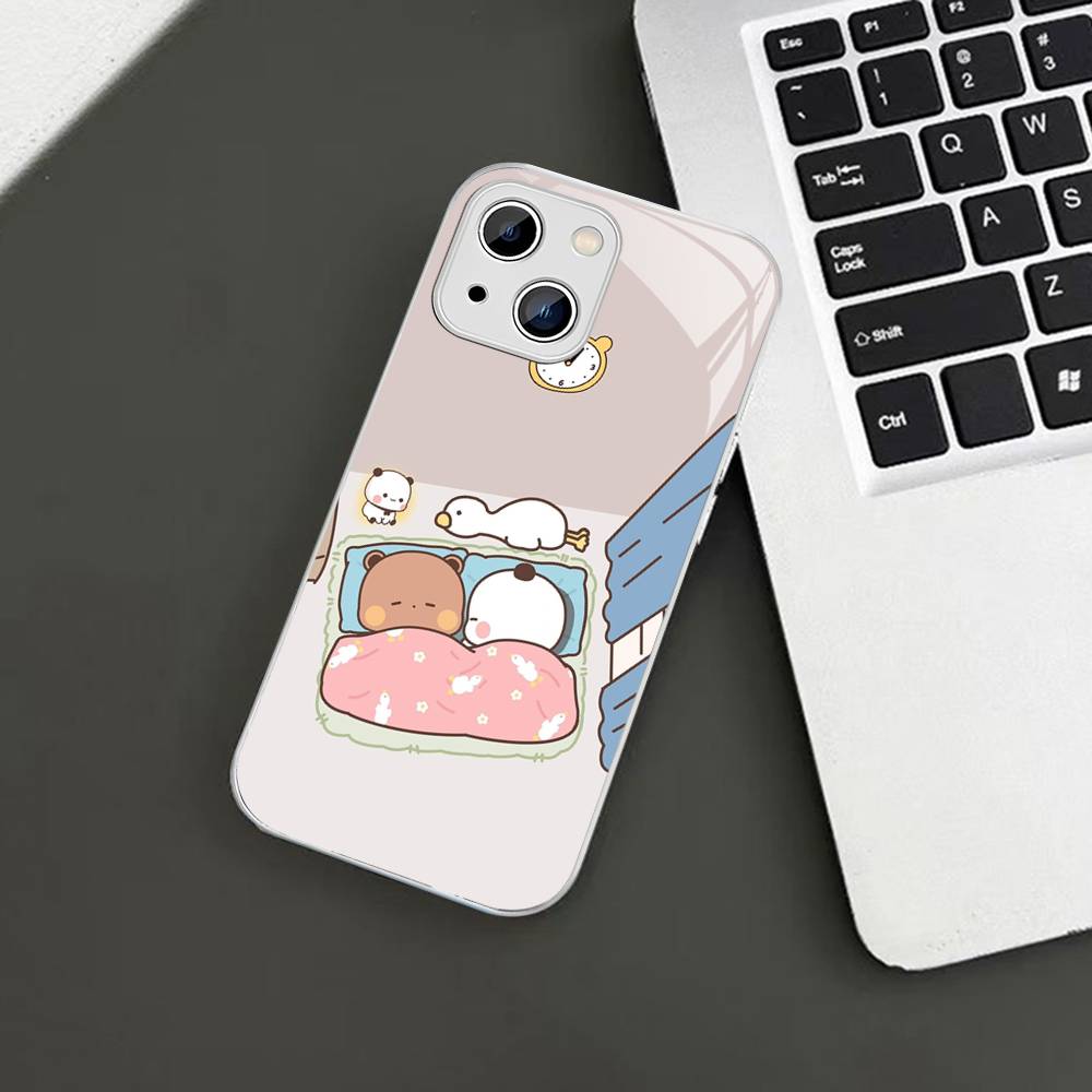 BuBu And DuDu Tempered Glass For Iphone 14 13 12 11 Pro Mini XS MAX 14Plus X XS XR Cover