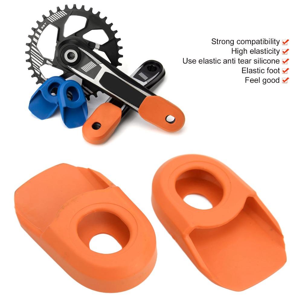 2PCS Anti-Friction Bicycle Crank Protector Soft Bike Crank Boot Crank Arm Sleeve Cycling Use